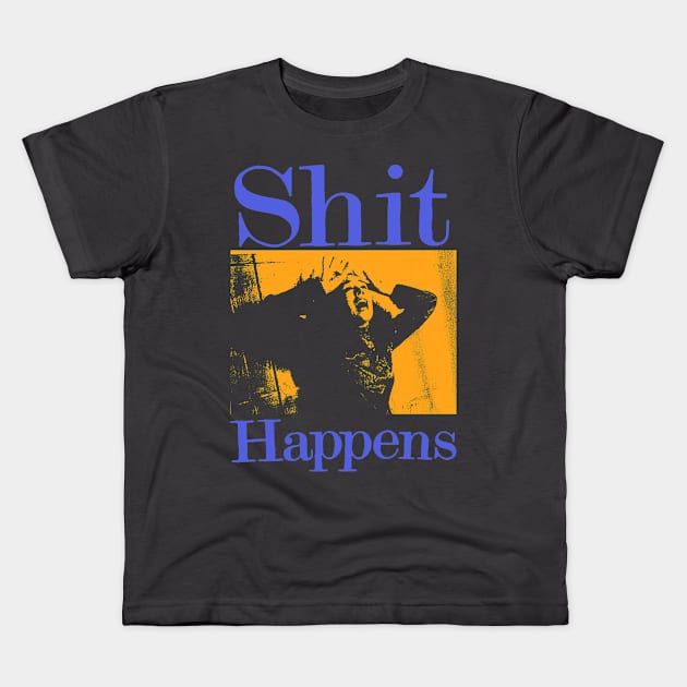 shit happens vintage retro Kids T-Shirt by psninetynine